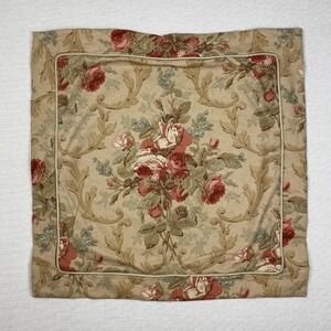 Vtg Floral Pillow Sham Oversized 31x32 Fits 25 Insert Cottage Grandmillennial